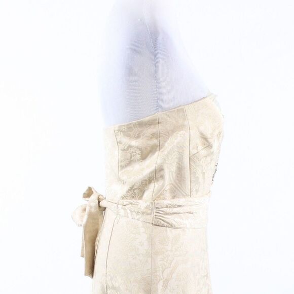 Tibi beige textured beaded dress 6 - Picture 6 of 8